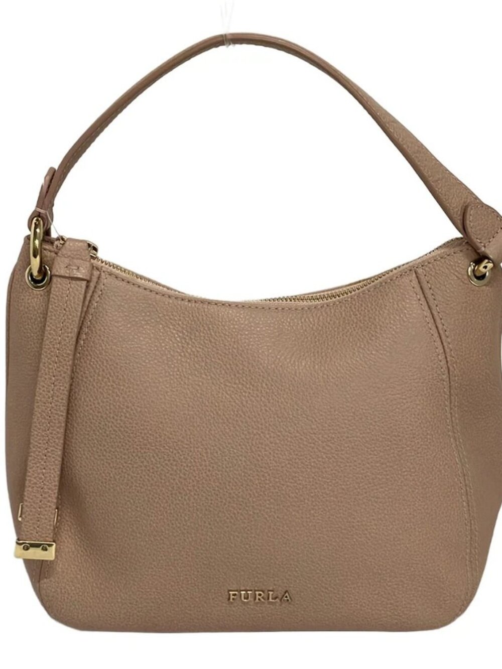 FURLA Pink Beige Leather Handbag